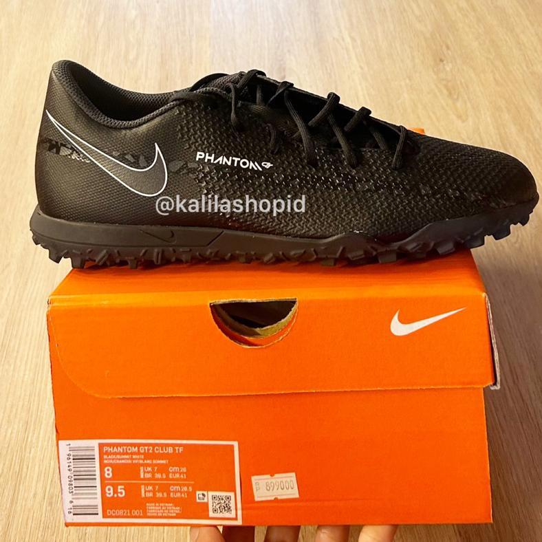new sepatu futsal nike phantom gt2 club tf dc0821 001 ori (ready stock)