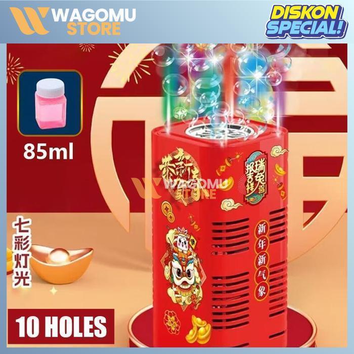WAGOMU Kembang Api Bubble Machine Electric Lighting Musik Petasan Petasan 20lubang Mesin Gelembung M