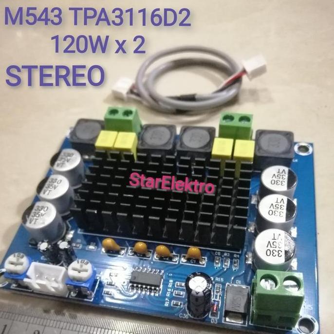 KIT POWER AMPLIFIER STEREO 120W CLASS D TPA3116 M543 XH-M543 TPA3116D2 SE27
