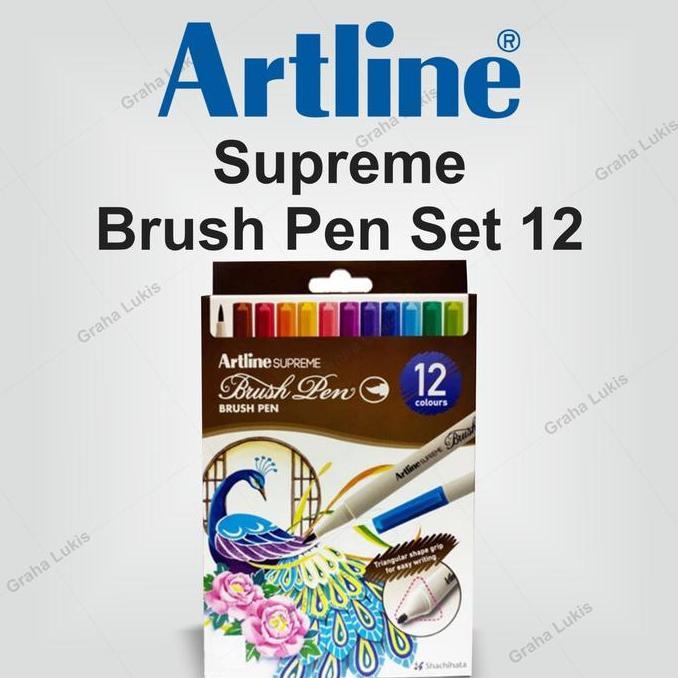 ARTLINE SUPREME BRUSH PEN SET 12 MURAH