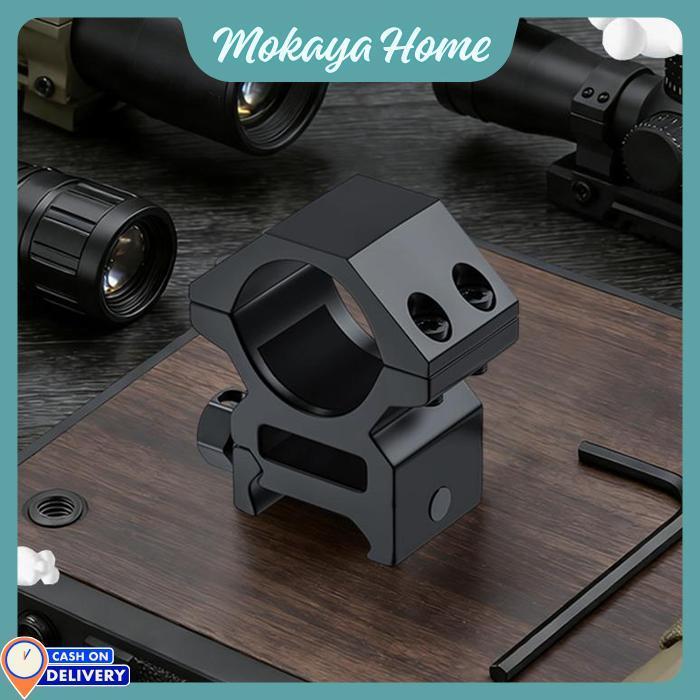 Mokaya Home - Mounting Telescop Rail 25mm Braket Dasar Senter Klip Senter Luar Ruangan OD 25 Rell