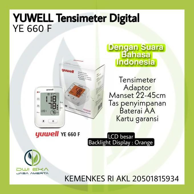 Best seller Tensimeter Digital Yuwell YE660F YE 660 F Terlaris