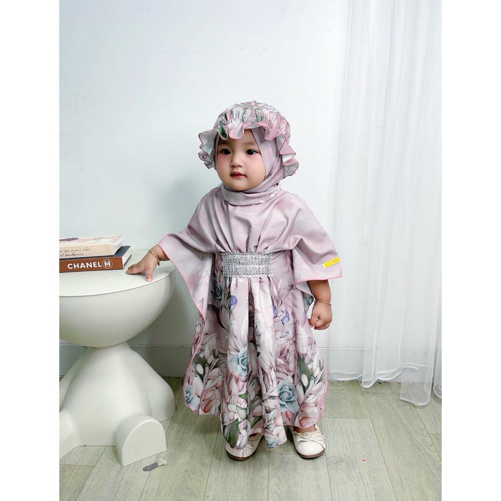 Kaftan Mecca Kaftan bayi Kaftan bayi perempuan bonus hijab dan topi by Zahra