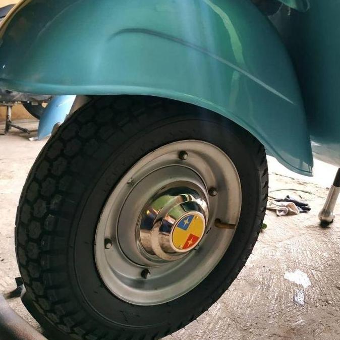 Wheeldop Bakpau Velg Vespa VBB Crown Stainless Sepasang