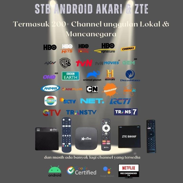Big Promo Stb Akari Ax512 Ax810 & Zte B866F Android Tv Box 4K Google & Netflix Certified Siap Pakai