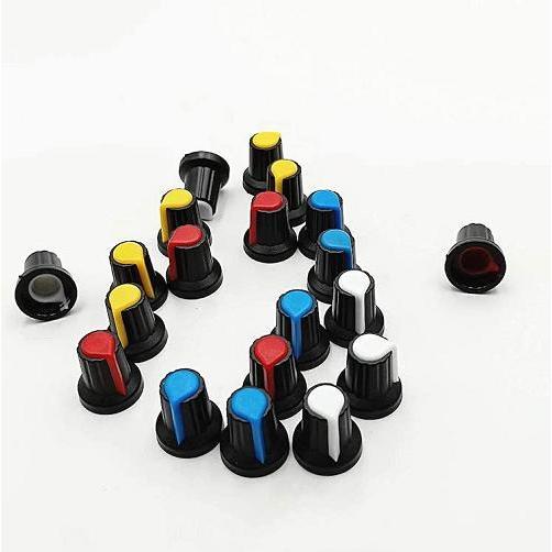 10 PCS Potensiometer Knob Caps Amplifier Tutup Knop Potensio Mixer Plastik / Tutup Potensio Mixer Ko