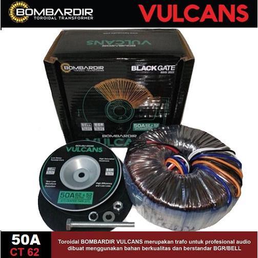TRAFO VULCAN 50A CT 62V-52V BOMBARDIR TRAVO VULCANS TOROID 50 A DONUT