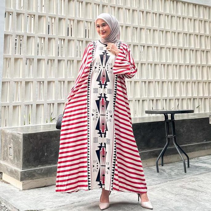 Exclusive LARISA Abaya Premium Muslimah Syari Busui Gamis Rayon Tebal Mewah Dress Panjang Simpel Kaf