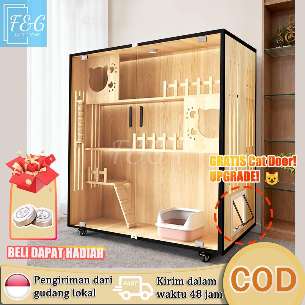 Rumah Kucing Tahan Gores Yang Elegan Kandang Rumah Kucing Tahan Gores Rumah Kucing Kayu Rumah Kucing