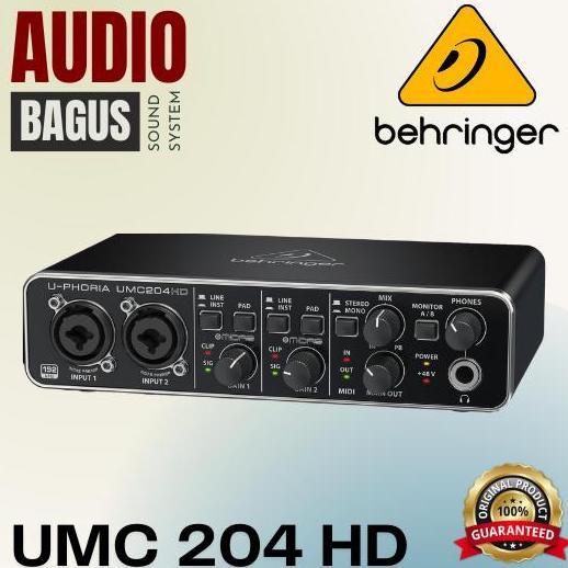 Behringer UMC204HD / UMC-204HD / UMC 204 HD / Soundcard Termurah