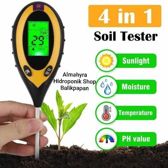 Ph Meter Tanah  Digital, Soil Meter Digital,  4 In 1 Soil Analyzer