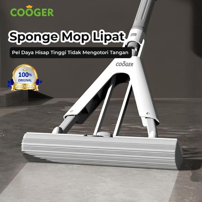 Promo Cooger Sponge Mop Alat Pel Busa Peras Lipat Otomatis Pel Spons Pva Cepat Lunak Pel Penyerap Ai