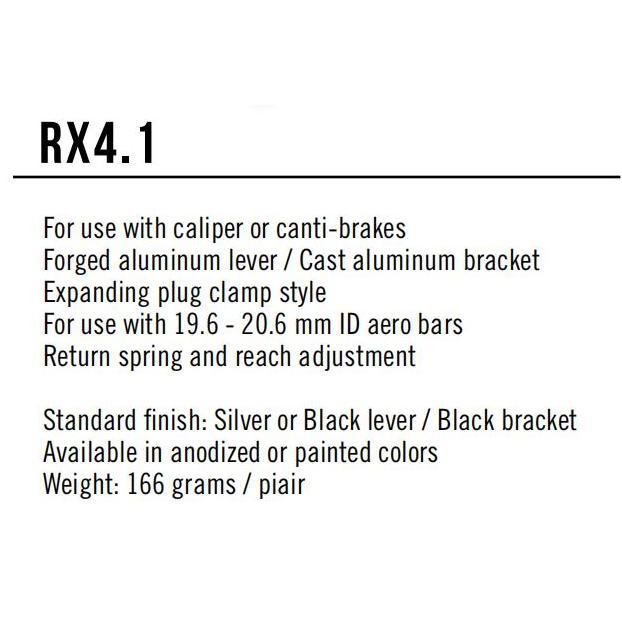 Brake Lever Tanduk Tektro Rx4.1 Handle Rem Bullhorn Sepeda Triathlon Fixie Cansucc Tt Stang Chrome B