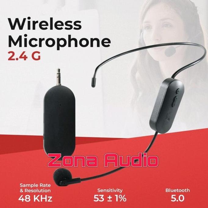 MIC WIRELESS HEADSET BANDO SINGLE MIC IMAM MASJID PRESENTASI SENAM GARANSI