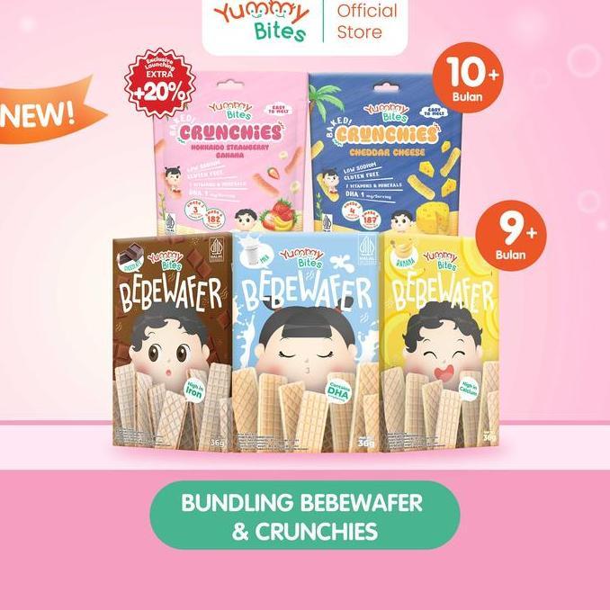 [RIA RICIS EXCLUSIVE] BUNDLING HEMAT Yummy Bites Bebewafer dan Crunchies