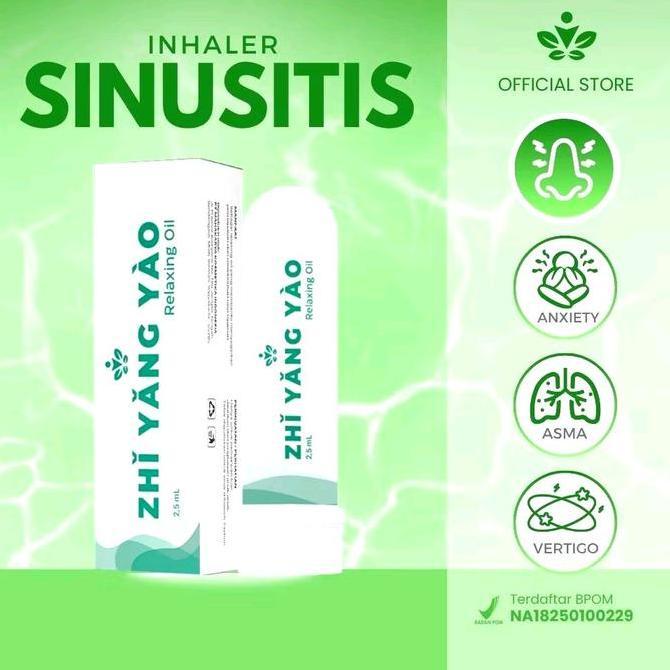 Zhi Yang Yao Inhaler Sinusitis Herbal Alami Aromaterapi Bahan Alami Obat Sinusitis Hidung BPOM Sakit