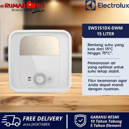 Electrolux Ews 151 Dx Dwm Pemanas Air Tabung Ews151Dx-Dwm Water Heater Storage 15 Liter Dengan 3 Pil