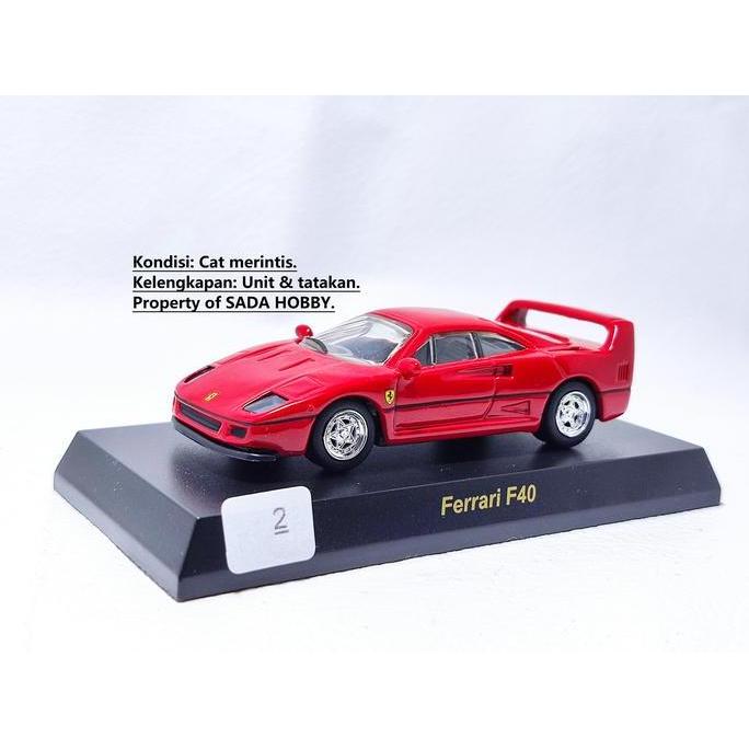 KYOSHO 1/64 FERRARI F40 RED FERRARI COLLECTION 1 UNIT & STANBASE ONLY SHOBBY