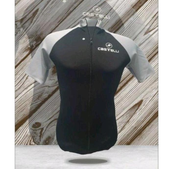 Jersey RoadBike Blackngrey Simano & casteli Jersey sepeda simano & Castelli Sport .