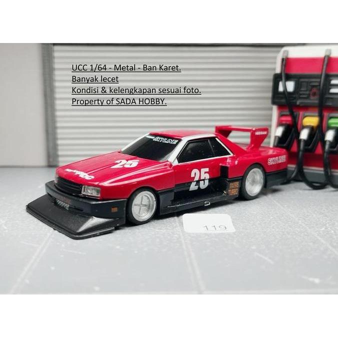 DIECAST UCC 1/64 NISSAN SKYLINE RS TURBO SILHOUETTE (DR30) MERAH UNIT ONLY SHOBBY