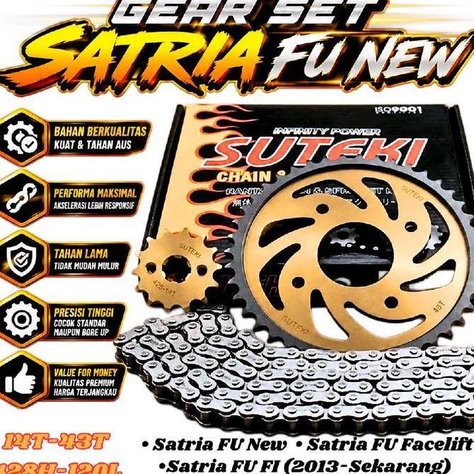 Gear Set Satria Fu 150 New Gear Paket Satria Fu Fi  Satria Fu Face Lift 2013 2014 Injeksi Barong Dis