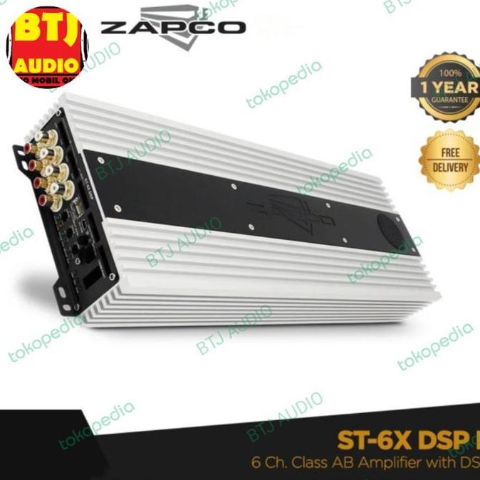 Promo POWER 6CH ZAPCO ST-6X DSP AMPLIFIER WITH DSP (ORIGINAL RESMI ZAPCO) Diskon