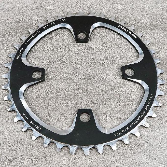 Chainring Strummer Bcd 96 Asymmetric Round Bulat 40T Narrow Wide Alloy