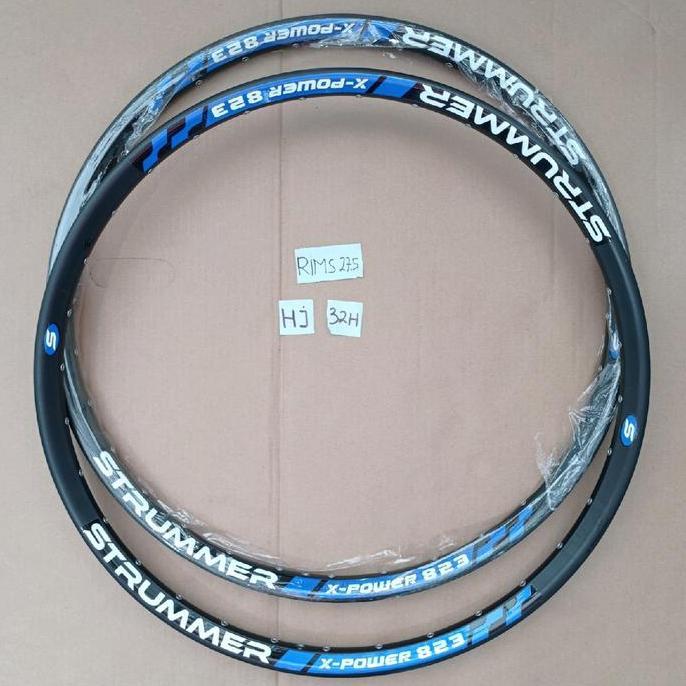 Rims Velg Rim 27.5 Strummer X Power 823 Hitam 32H Lebar 3.2 Per Pcs