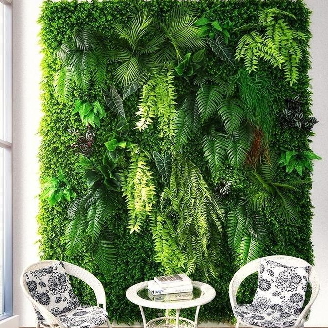 Daun Pakis Artificial Dinding Jumbo Premium Plastik Hiasan Dinding Pakis Hiasan Ruangan aesthetic / 