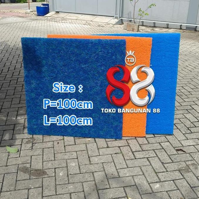 PROMO  Japmat fishcomat orange || Japmat fishcomat biru || Japmat original size 100x100cm bagus