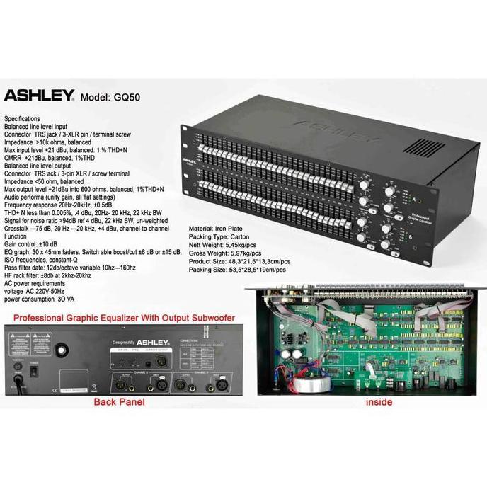EQUALIZER EQUALISER ASHLEY GQ50 GQ 50  ASHLEY