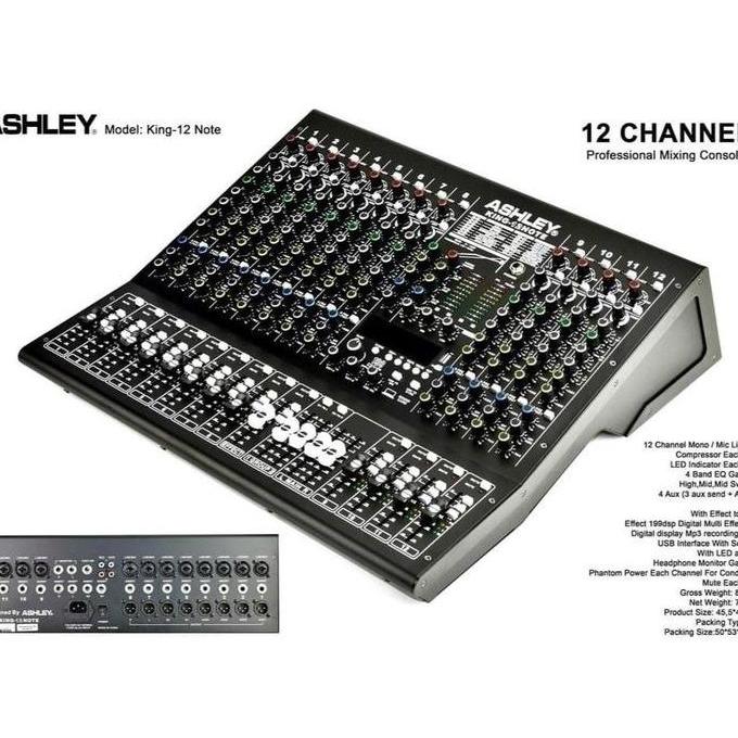 MIXER ASHLEY KING 12 NOTE / KING12 NOTE 12 CHANNEL