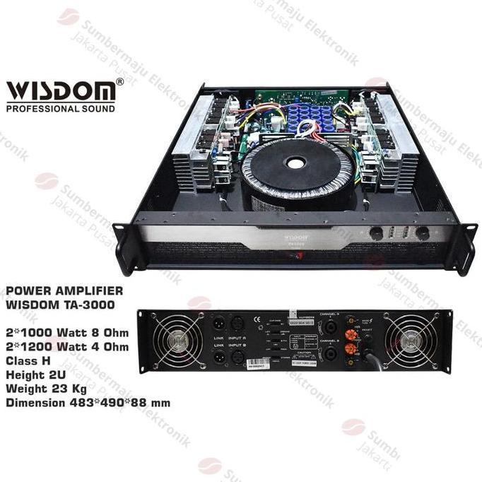 POWER WISDOM TA3000 TA 3000 POWER AMPLIFIER