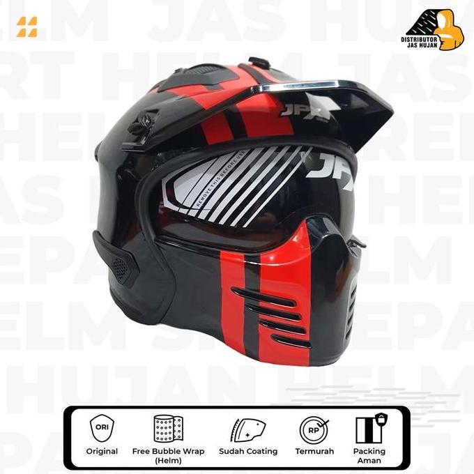 Helm Modukar JPX MX 726 R MX 04 Hitam Merah
