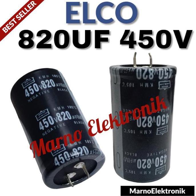 CAPASITOR ELCO 820UF 450V 820 UF 450 V KAPASITOR ASLI ORI ORIGINAL PROMO