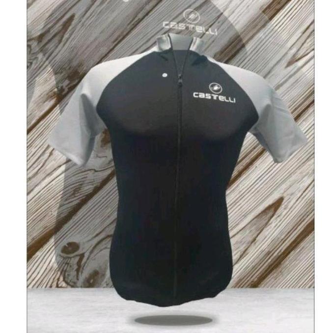 Jersey RoadBike Blackngrey Simano & casteli Jersey sepeda simano & Castelli Sport .