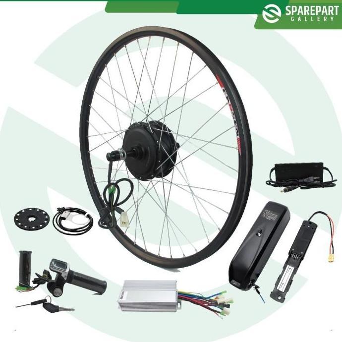 Ebike Kit Dinamo Motor Bldc 48V500W Sepeda Listrik Jeruji 36Hole
