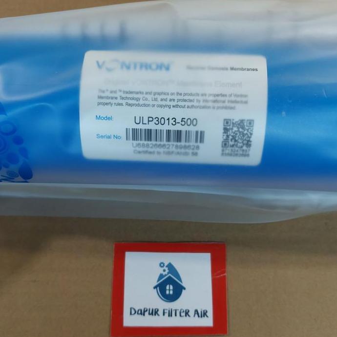 Membran Ro Vontron 500 Gpd / Vontron Ulp 3013 - 500 Reverse Osmosis Ro