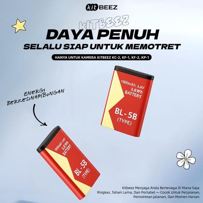Baterai KITBEEZ KC2/KF2/KPVAksesori Kamera - Baterai Untuk Kitbeez KC2/KF2,Pengisi Baterai Berlaku U