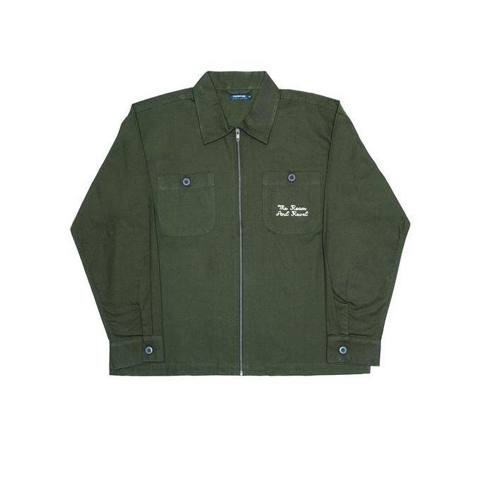 Hanoon Industries Overshirt Jacket Zipper Army Aviador