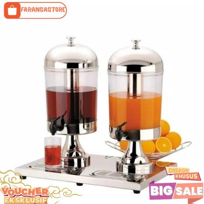Dispenser Jus Hotel Prasmanan 8Liter Stainless / Dispenser Juicer Tower Tank Stainles 8Liter / Dispe