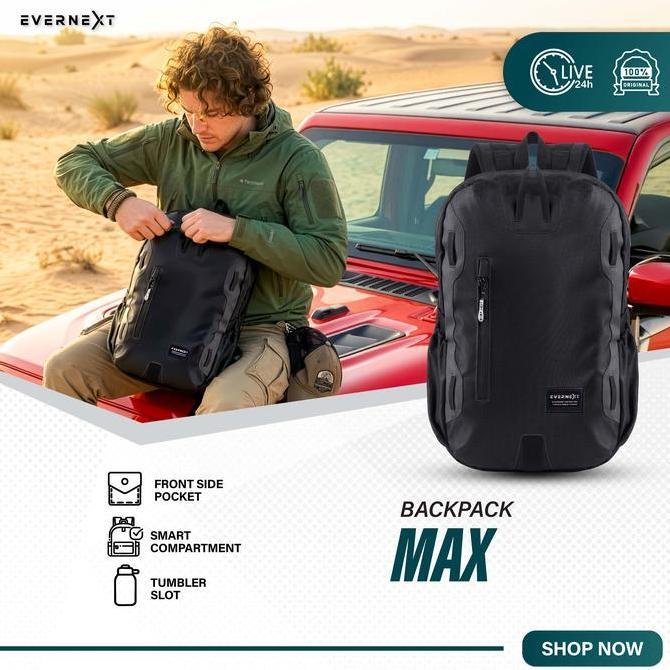 EVERNEXT - Tas Ransel Pria Backpack Outdoor Max Tas Punggung Tas Ransel Laptop