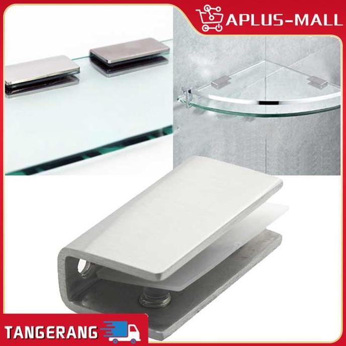 TSE 55mm Ambalan Kaca Jepit 304 Stainless Jepit Kaca 12mm Glass Clip