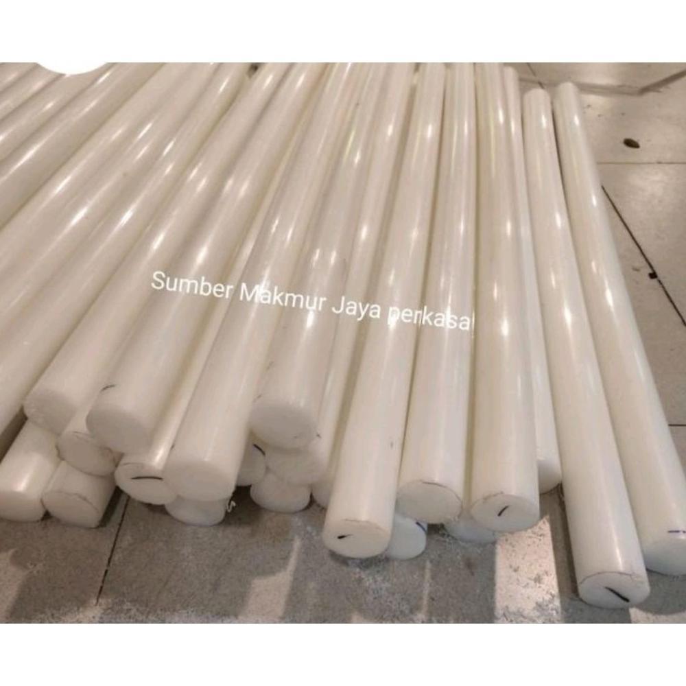 Nylon PE Rod putih 25mm x 100cm / Nylon Batangan