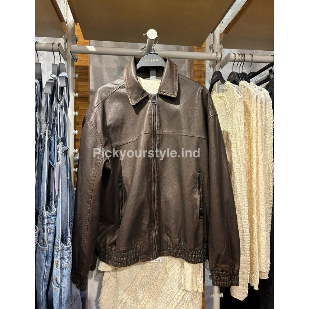 HOT SALE JAKET KULIT PRIA WANITA LEATHER JACKET BERSHKA JAKET KULIT BERSHKA JAKET LEATHER JAKET KULI