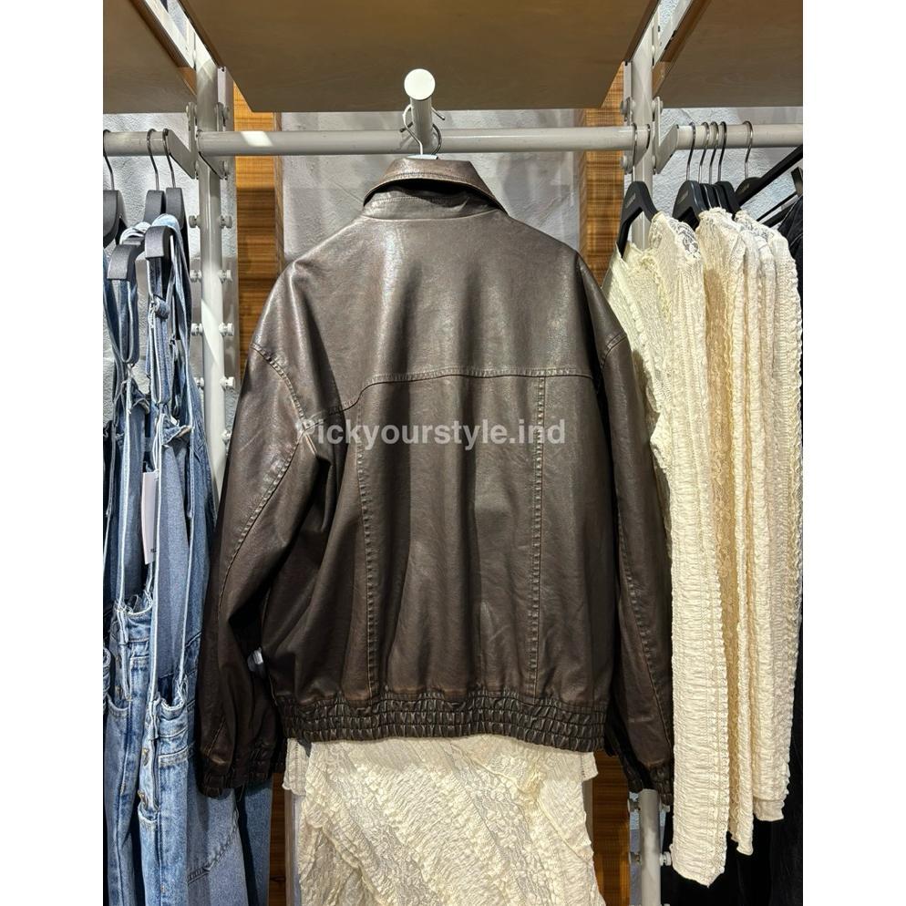 HOT PRODUCT jaket kulit pria wanita leather jacket bershka jaket kulit bershka jaket leather jaket k