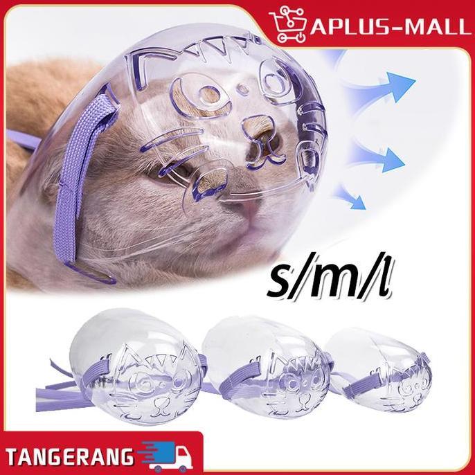 TSE Penutup Kepala Kucing / Brangus Kucing / Brongsong Penutup Mulut Kucing Pencegahan Gigitan