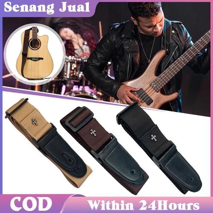SHAR 85cm Hingga 140 Cm Strap Gitar Akustik Strap Gitar Listrik Strap Gitar Elektrik Strap Gitar Bas