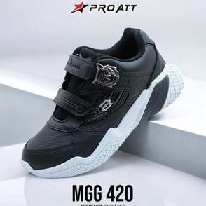 PRO ATT MGG 420 421 MAGNET MACAN & MGZ 495 V MAGNET Sepatu Sekolah Anak Hitam Putih Magnet TK SD Fas