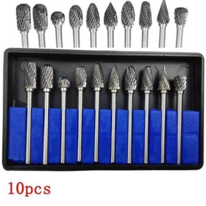 Mata Bor Bonsai Set 10 pcs Mata Bor Tuner Kikir Ukir Kayu dan besi